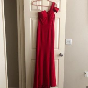 Betsy & Adam Gown| One-Shoulder A-Line Formal Gown